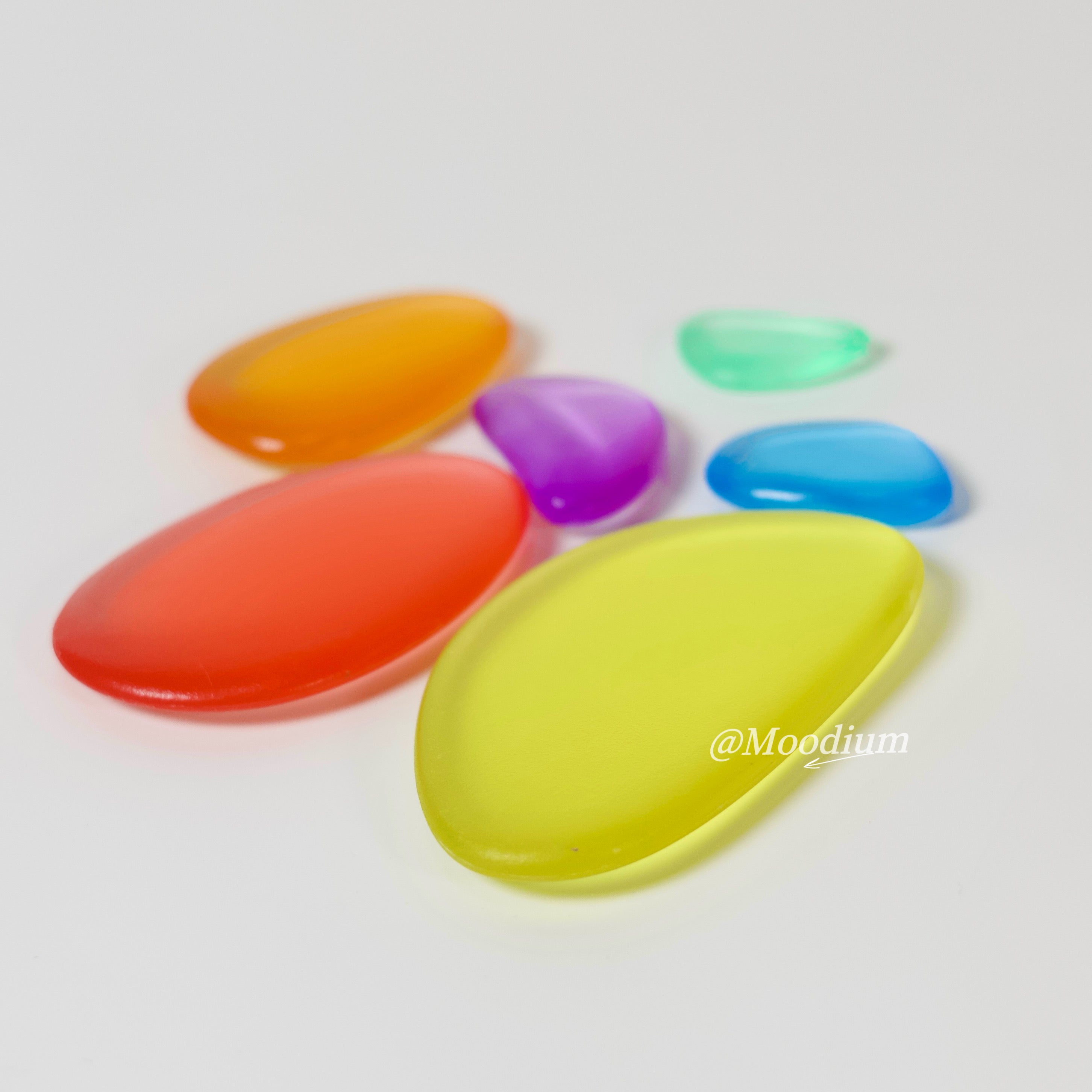 Colorful Sensory Stone Set - Frosted Tactile Pebbles