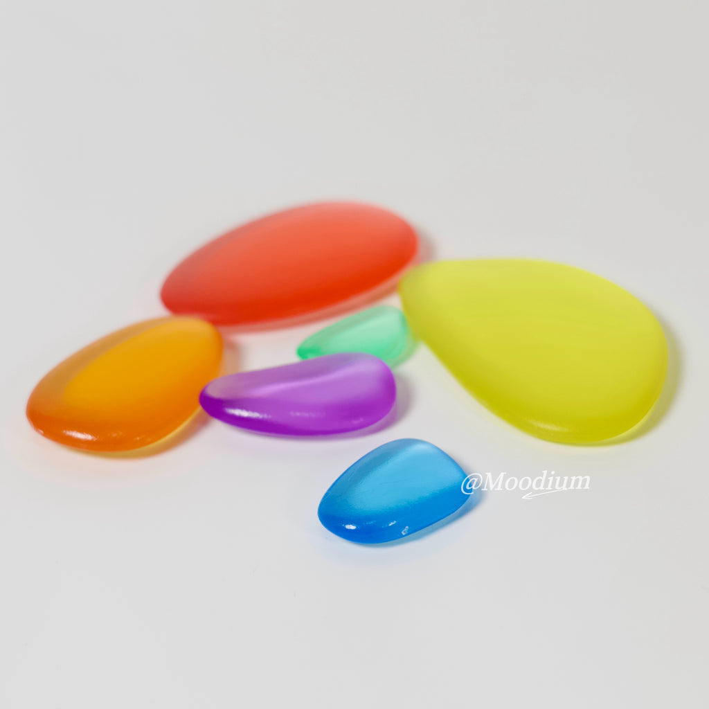 Colorful Sensory Stone Set - Frosted Tactile Pebbles